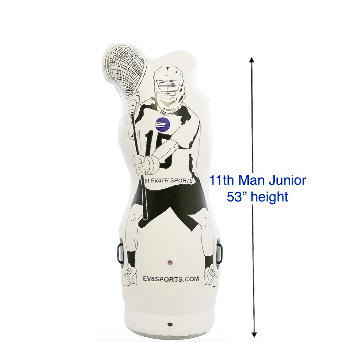 4.5 foot junior lacrosse dummy for u10 and box lacrosse. Lacrosse training aids and equipment