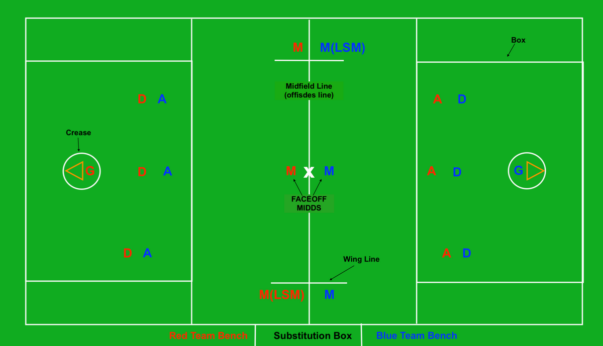 Midfield Line Lacrosse Positions Attack, Midfield, Defense, Goalie | Elevate Sports ...