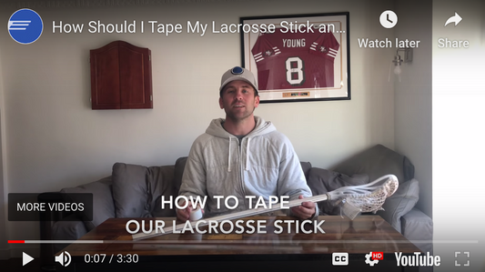 How do you tape a lacrosse stick?