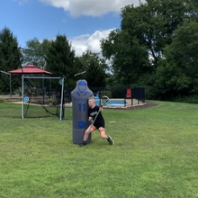 Load image into Gallery viewer, Lacrosse dodging drills with the 11th man defender dummy