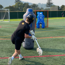 Load image into Gallery viewer, lacrosse dodging and shooting drill screen shots with the elevate dummy defender