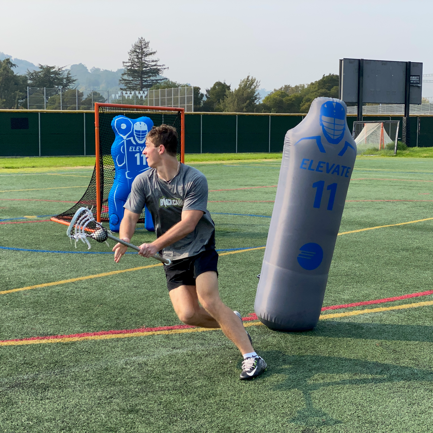 lacrosse dodging fundamentals with the 11th man dummies