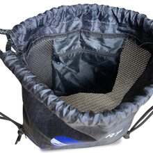 Load image into Gallery viewer, Drawstring Lacrosse Ball Bag has extra pockets for wallet, phone, keys