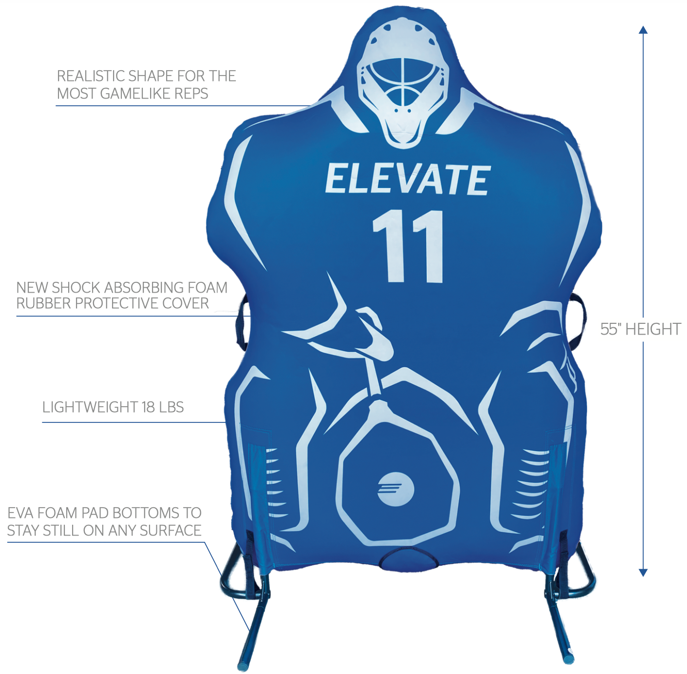 box lacrosse inflatable goalie for lax training