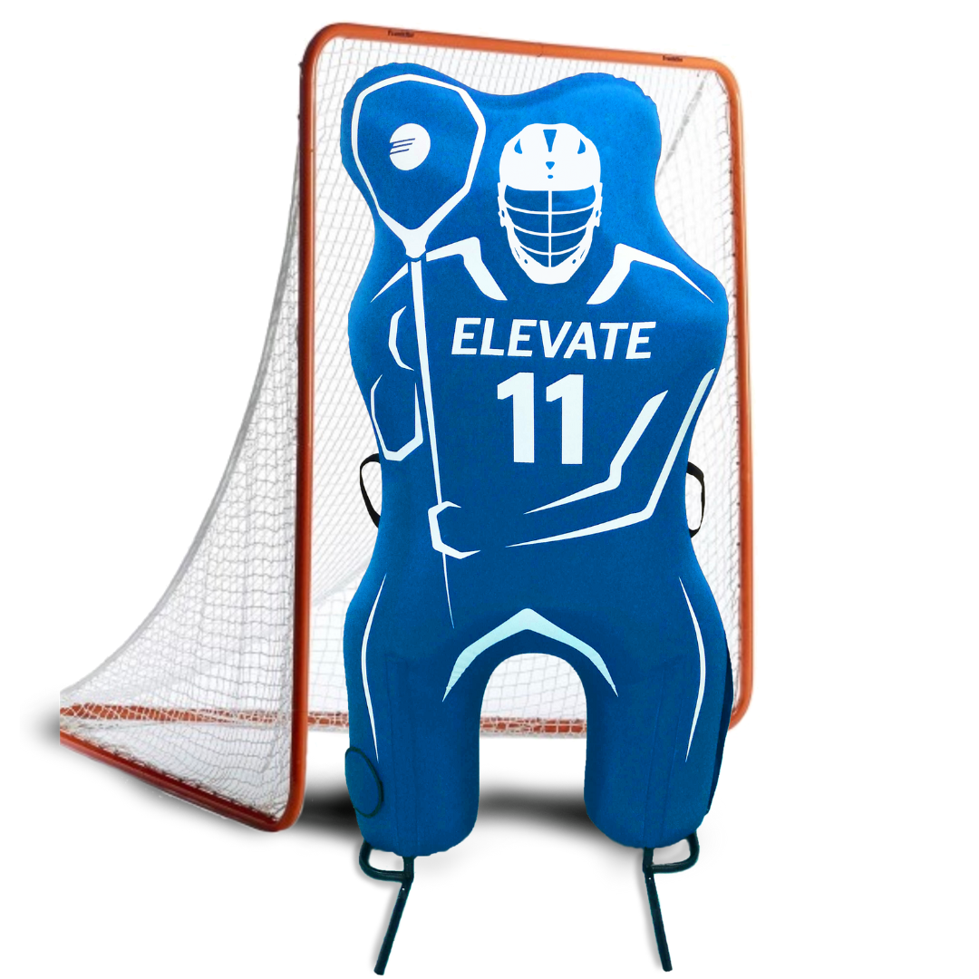 Elevate 11th Man Inflatable Lacrosse Goalie Shot Blocker and shooting target. Lacrosse Goalie Mannequin